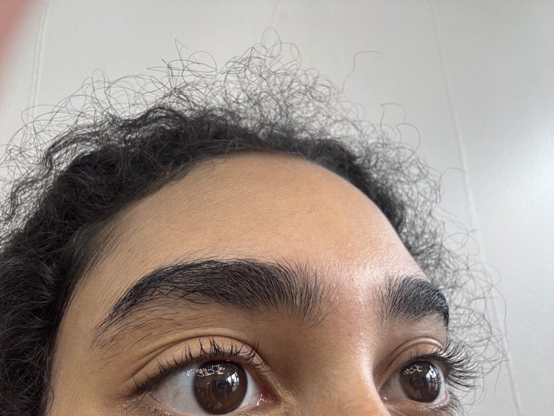 Threaded and shaped eyebrow